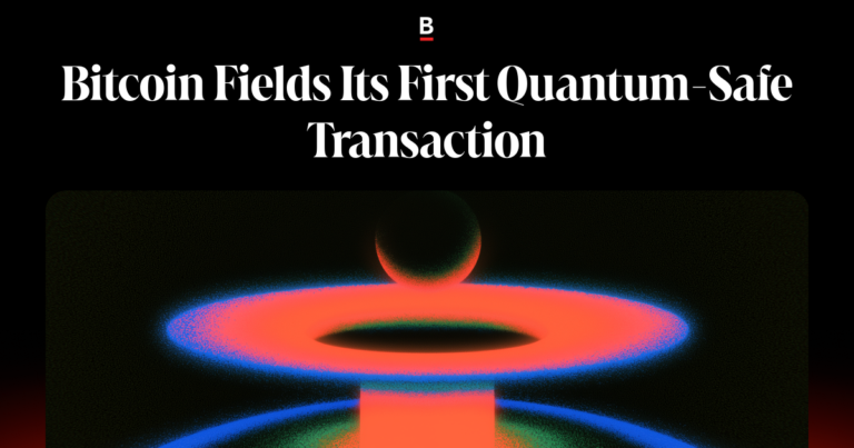 Bitcoin completes its first quantum-secure transaction