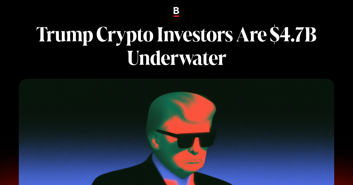 Trump’s crypto investors are .7 billion underwater