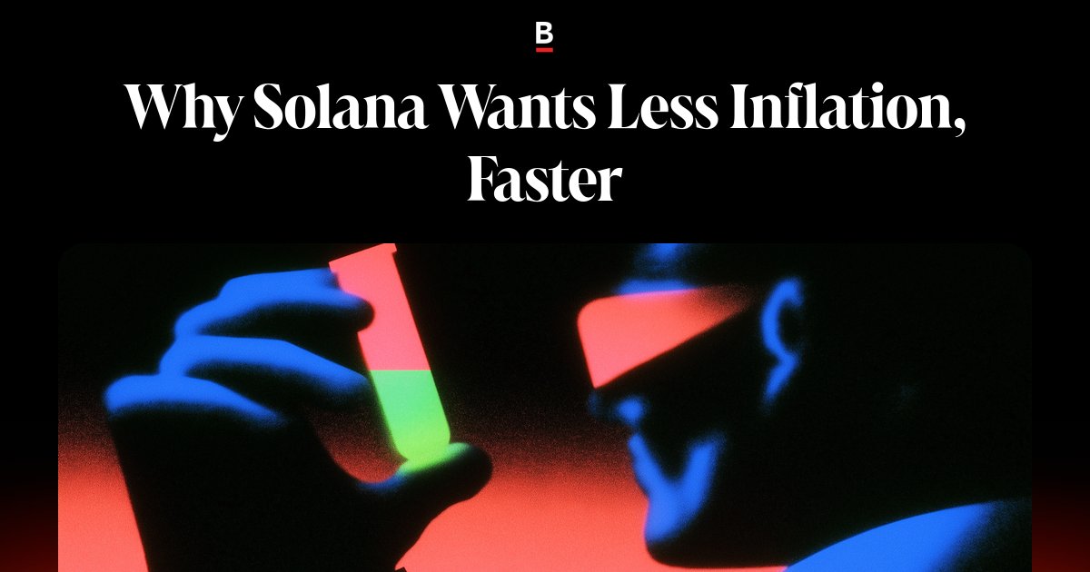 Why Solana wants less inflation, faster