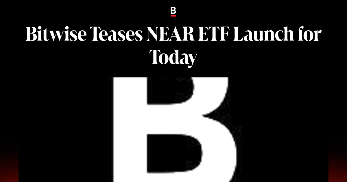 Bitwise Teases NEAR ETF Launch for Today