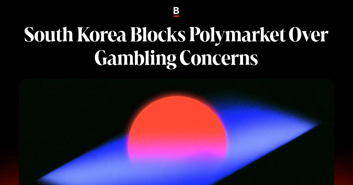 South Korea blocks Polymarket over gambling concerns