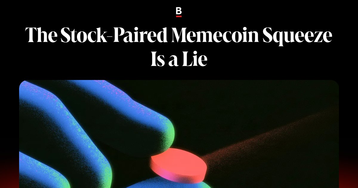 The Squeeze of Memecoins Paired with Stocks is a Lie